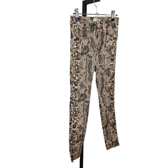 Free People We The Free Womens High Waist Denim Leggings Snake Skin Size 26 - Picture 3 of 11